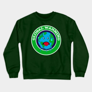 worried earth, global warming Crewneck Sweatshirt